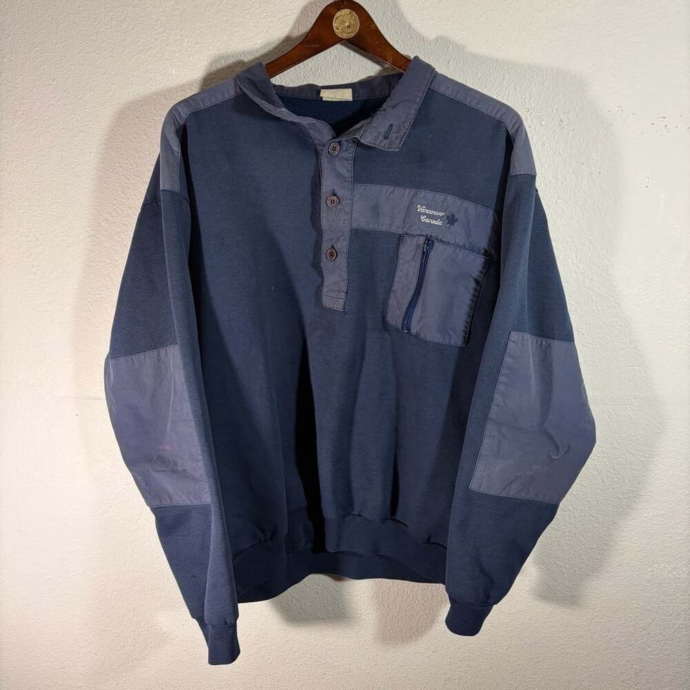 CRAZY Vintage long sleeve sweater with patches scattered
